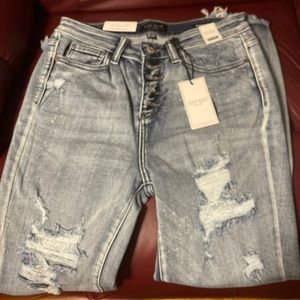 Judy blue beyond the bleach splattered jeans, size 9/29, skinny fit/high waisted